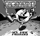 Pac-in-Time title screen for GameBoy